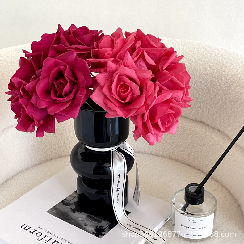 Hot Pink Artificial Rose Bouquet