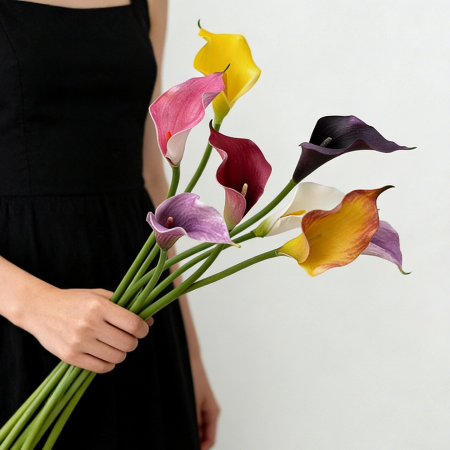Multi-color Artificial Calla Lily Stems, Fake Calla Lily Flowers for Home Vase Arrangement