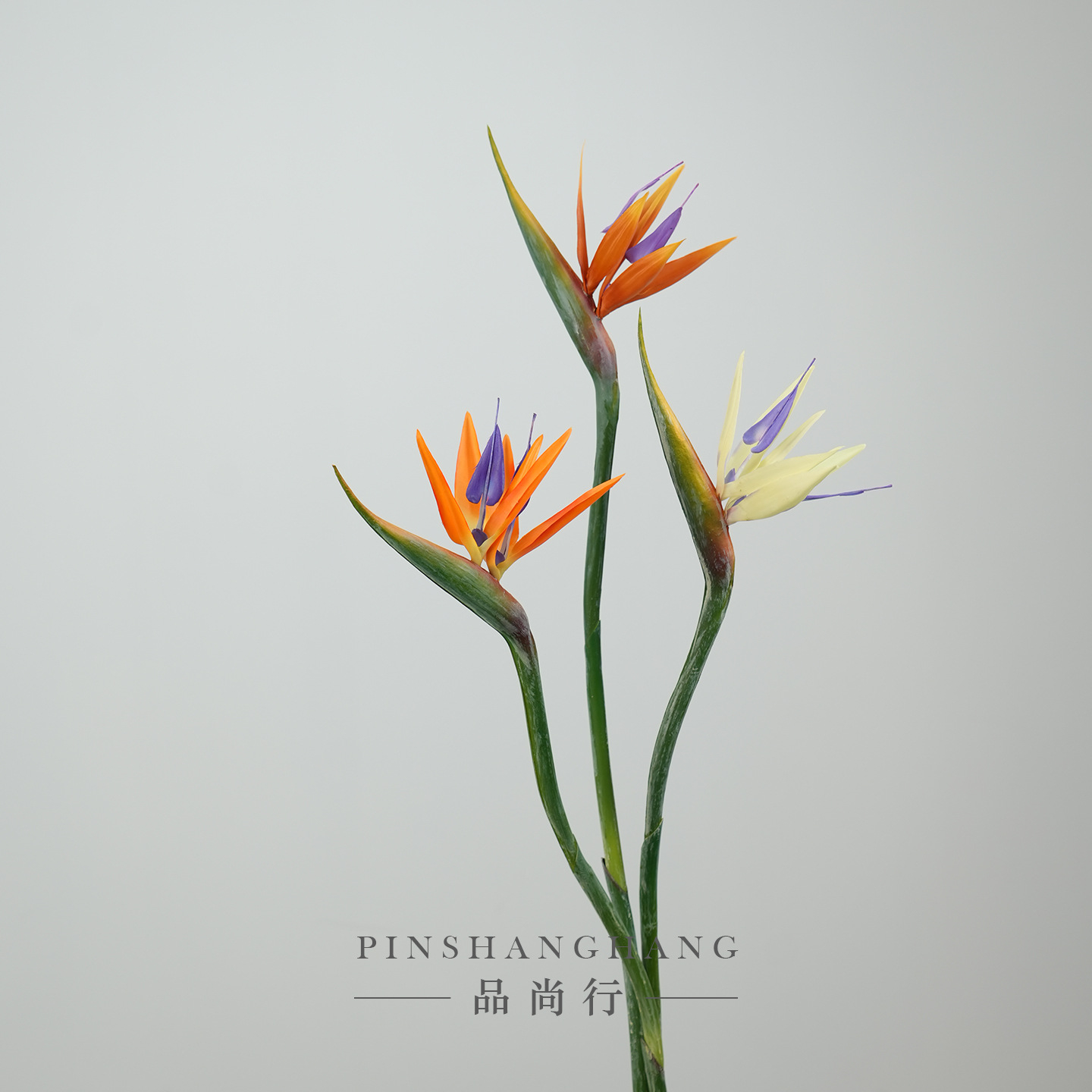 Artificial Bird of Paradise Flower Stem, Faux Strelitzia Real Touch Tropical Bloom