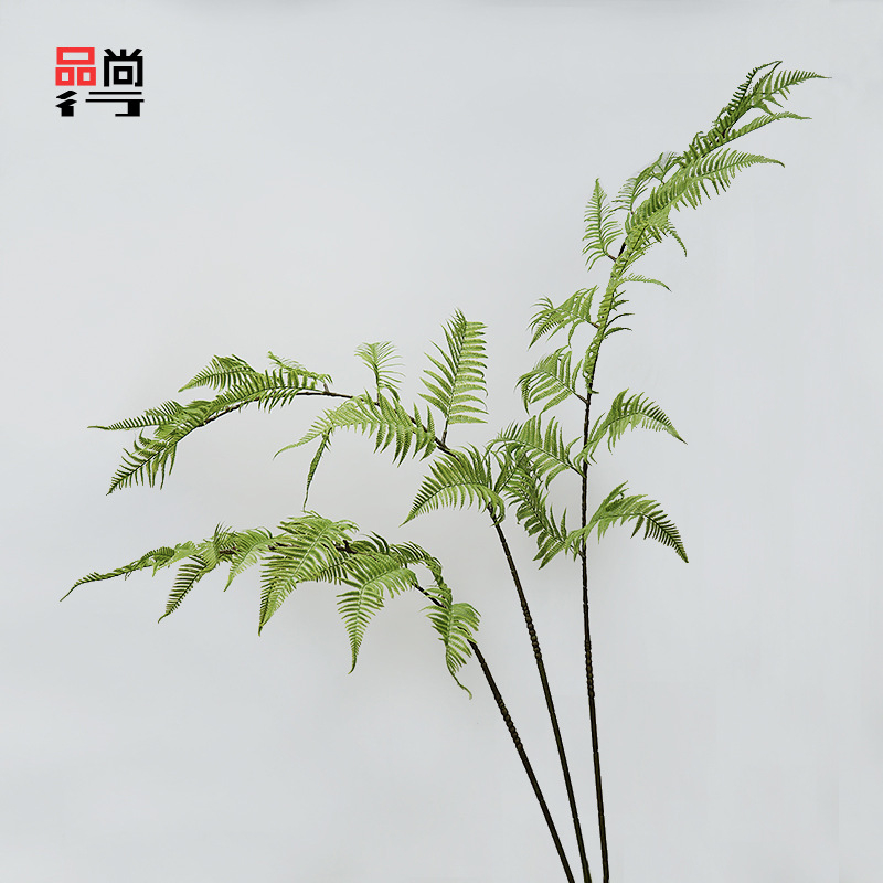Artificial Fern Frond Green Foliage Stem, Faux Tropical Greenery for Indoor Decoration