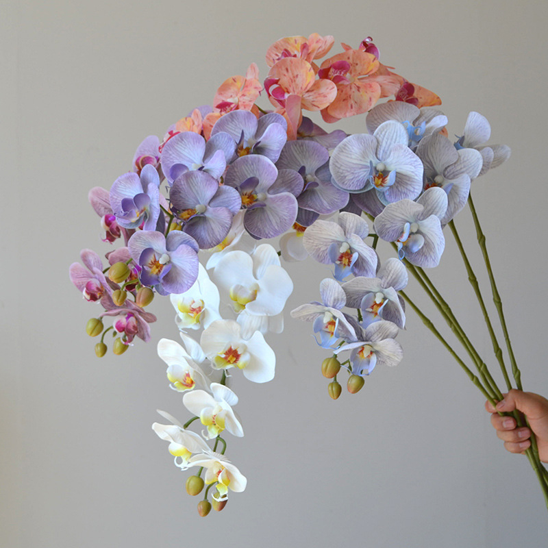 Artificial Phalaenopsis Orchid, Faux Cascading Moth Orchid Stem