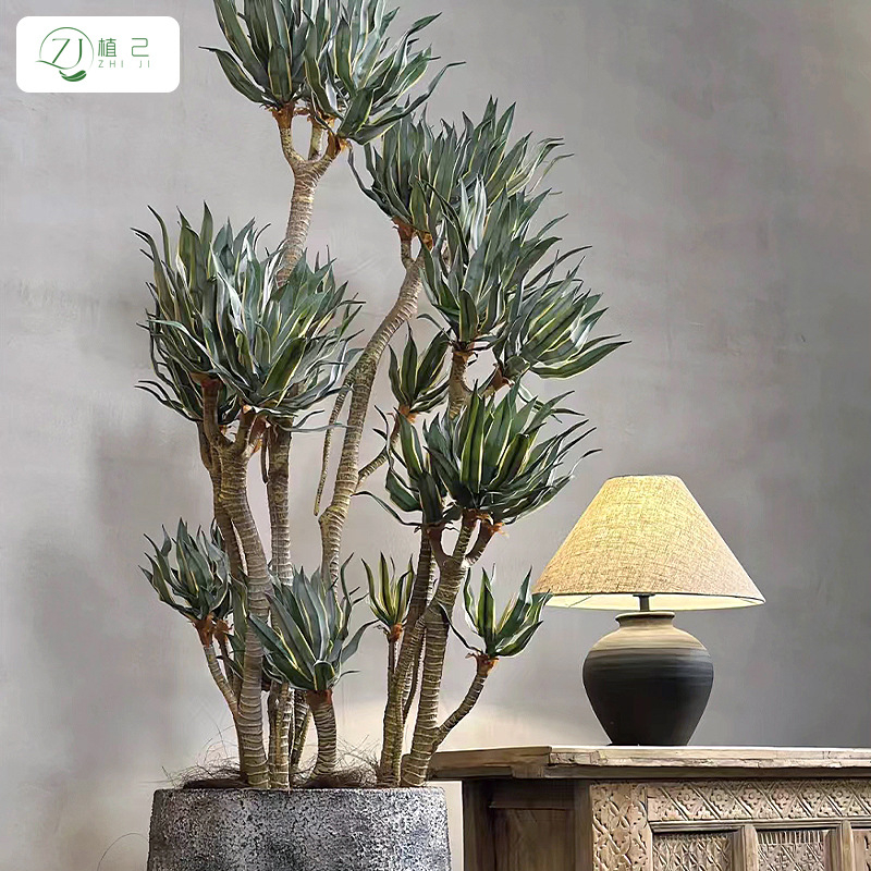 Large Artificial Desert Cactus Set Saguaro Prickly Pear For Commercial Mall Hotel Atrium Landscape Decor