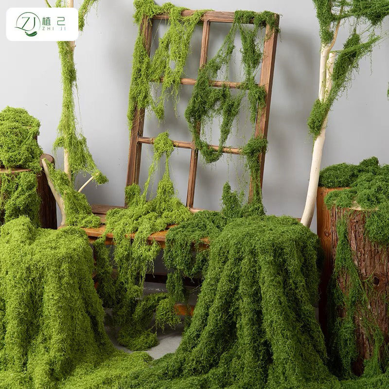 Preserved Reindeer Sheet Moss Artificial Moss For Terrarium Indoor Landscape Event Garland Decor