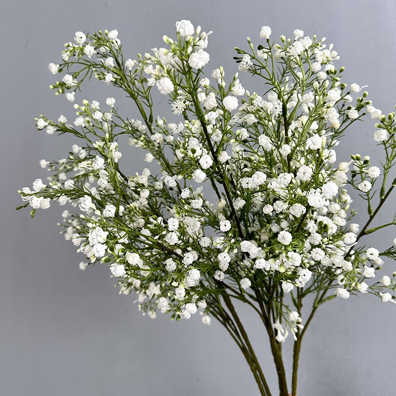 Faux White Baby Breath Gypsophila Spray Wedding Filler Flower Cloud Vase Arrangement