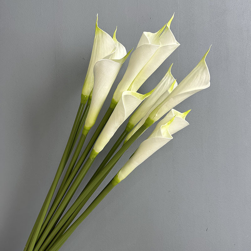 Artificial White Calla Lily Bouquet, Faux Wedding Flower Stem